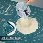 DANIA & DEAN [Pro Edition] 1.1mm Heavy-Duty Silicone Pastry Mat with 4.5mm Raised Edge, Exclusive Mom Theme 26"x16" Large Baking Mat for Rolling Dough, Non-Slip Spill-Proof Kneading Mat, Gift for Mom
