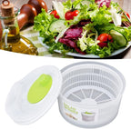 Salad Spinner, 3L Multipurpose Lettuce Spinner Vegetable Washer with Bowl Colander Basket and Easy Grip Handle for Veggie Fruit Drying, White