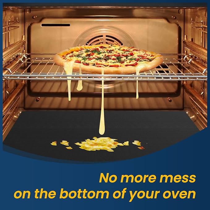 16x75 Inches Oven Liner for Bottom of Oven, Cut to Size Air Fryer Liners, Stovetops Protector & Grills Mat Thick Heavy Duty Non Stick Teflon Sheet with BPA and PFOA Free