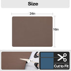 Ecotrim - Dish Drying Mat for Kitchen Counter | Coffee Bar Mat for Countertops | Heat Resistant Drainer Mat with Non-slip Rubber Backed | Hide Stain Kitchen Absorbent Draining Mat | Brown 16"x24"