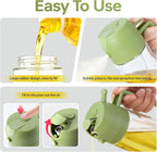 2Pcs Glass Oil Sprayer for Cooking 16oz/470ml, Kitchen Gadget for Air Fryer, Salad, BBQ, Frying（Black+Green）