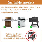 7524 Full Size Griddle Replacement Parts for Weber Genesis S310, E310, E320, S320, E330, S330, EP310, EP320, EP330, Carbon Steel Flat Top Grill Insert Parts with Handles for Weber Genesis 300 Series