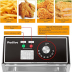 Electric Deep Fryer 3400W Hot 21QT/20L Commercial Deep Fryers with 2 Independent use Baskets Countertop Oil Fryer for Restaurant Use and Home Kitchen