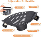 S&F Homes Silicone Clip On Strainer for Pots and Pans - Heat Resistant, Food, Noodle, Meat, Fruits, Vegetables and Pasta Strainer - Versatile Kitchen Gadget and Colander (Gray)