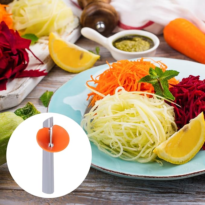 Multifunctional Peeler and Coarse Grater 3-in-1 Cooking Tool with Plastic Handle for Fruit and Vegetable Peeling, Slicing, and Shredding, Suitable for Salad Preparation