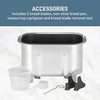 West Bend Hi-Rise Bread Maker Machine Programmable 12 Programs Including Gluten Free & 3 Loaf Sizes and Crust Colors with Traditionally-Shaped Horizontal Bread Pan with Dual Knead Blades, 3-Lb, Gray