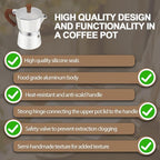 Aluminum 3 Cup 150ml Moka Pot Express Coffee Maker Stovetop Espresso Colorful Coffeemaker Italian Classic Style Brewing Greca Cafe Mocha Machine for Cafeteras Lover Camping Travel and Home Use 5oz