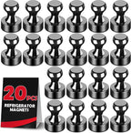 LOVIMAG Fridge Magnets 20Pcs Refrigerator Whiteboard Small Strong Magnet Classroom Kitchen Accessories Decorative Locker Set Decor Must Haves Office Calendar Refrigerador Magnetic Cute Crafts Black