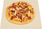 Salomayes 12x12 Inch Cordierite Pizza Stone for RV Oven and Grill, Square Baking Stone, Perfect for Pizza, Bread, Pie, BBQ, Durable and Safe, with Plastic Scraper