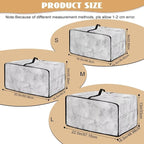 Marble Print Toaster Oven Protective Cover for Kitchen Counter, Heat-resistant Dust-proof Microwave Oven Air Fryer Cover with Storage Pockets (Medium-16.1 * 19.71 * 10 inches)