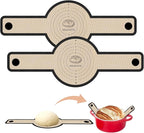 Silicone Bread Sling for Dutch Oven, 2 PCS Non-Stick & Easy to Clean Reusable Silicone Bread Baking Mat with Long Handles, Easy Transfer Sourdough