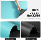 HotLive Dish Drying Mat for Kitchen Counter, Heat Resistant Drainer Mats with Non-slip Rubber Backed, Hide Stain Kitchen Super Absorbent Draining Mat, Easy to Clean Dish Rack Pad, Teal 16"x18"