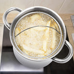 AVLA Asparagus Pot, 4 Quart Stainless Steel Steamer Cooker, Vegetable Asparagus Cooker with Removable Basket and Lid for Pasta, Spaghetti, Boiled Eggs, Shrimp, Oil Deep Fry Pan for French Fries