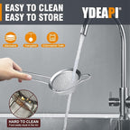 Ydeapi Fine Mesh Small Strainer 2.7 Inch, Metal Mini Sieve with Sturdy Handle, Stainless Steel Strainer for Tea, Juice, Coffee, Matcha Powder, Cocktail, Powdered Sugar