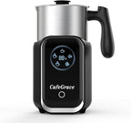 5-in-1 Milk Frother and Steamer, 21 oz Split Milk Frother, Removable Automatic Electric Milk Frother Dishwasher Safe, for Latte, Cappuccino, Hot and Cold Milk Froth, Chocolate Milk