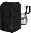 Crutello Food Processor Cover with Storage Pockets for Large Custom 11-14 Cup Processors - Compatible with Ninja Blender - Large Black Food Processor Cover