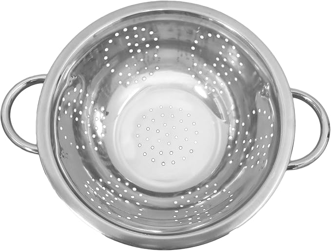 Winco Stainless Steel Colander with Base, 3-Quart