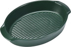 Bruntmor Oval Baking Dish Set for Oven, Durable & Versatile - Ceramic Serving Dishes - Oven Safe Au Gratin Baking Dishes Pans - Ideal for Any Occasions - Housewarming Gift - Set of 2 - Dark Green