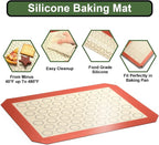 Baking Sheet Tray Cooling Rack with Silicone Baking Mat Set, Stainless Steel Cookie Pan For Oven, Set of 9 (3 Sheets + 3 Racks + 3 Mats), Warp Resistant & Heavy Duty & Easy Clean, Red