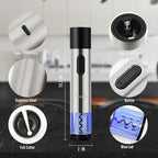 Electric Wine Bottle Opener and Beer Opener 2-in-1, Rechargeable Automatic Corkscrew with Foil Cutter, One-click Wine Opener Electric for Home Kitchen Party Wedding