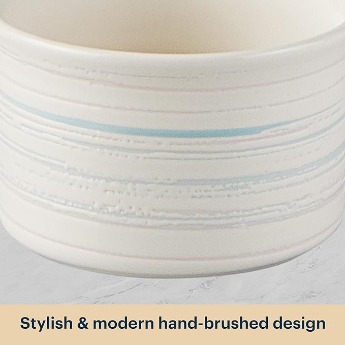 Pyrex (8-Piece, 6oz) Ceramic Ramekin Bakeware Set, Nonstick Souffle Oven Pans, Bakers, For Baking, Roasting, Steaming
