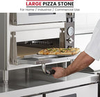 Unicook Extra Large Pizza Stone 18 Inch, Square Baking Stone for Oven and Grill, Heavy Duty Bread Pizza Pan, Thermal Shock Resistant Cooking Stoneware