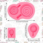 3 Pcs Love Lollipop Fondant Molds Bow Lollipop Silicone Mold,for Birthday Parties, Weddings Cake Decoration Chocolate Candy Muffins Marzipan Flower Paste DIY Epoxy Polymer Clay
