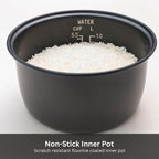 Tiger JAZ-A10U-LF 5.5 Cup Capacity White Rice Cooker with Non-Stick Inner Pot, Retractable Power Cord, and Keep Warm up to 12 hours (Flower)