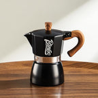 Espresso Maker Stovetop, Moka Pot 3 Cups, Espresso Pot Classic Italian Coffee Maker,Single Safety Valve (Black, 3 Cup)