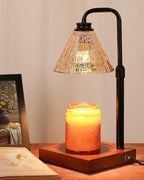 Vintage Candle Warmer Lamp with Timer Dimmer, Adjustable Height, House Warming Christmas Birthday Gifts for Women Mom, White Candle Lamp Warmer, Wax Warmer Lamp for Jar Candles with 2 Bulbs