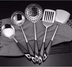 Kitchen Utensils Set，Cooking Utensils Kitchen Tools 5 Pieces Spoons for Cooking Spatulas Cooking Utensils Sets Stainless Steel Spatulas Spoons Gadgets