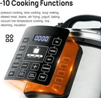 10 in 1 Electric Pressure Cooker with 24-Hour Reservation Function, 6L, Slow Cooker, Rice Cooker, Wok, Cake, Yogurt, Make Cooking Easier (Black)
