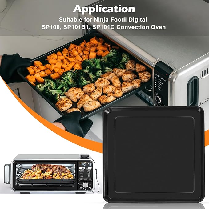 Air Fryer Grill Pan for Ninja Foodi SP101 Digital Air Fryer Countertop Oven, 13 * 13'' Grill Plate Crisper Plate Rack Accessories Replacement Parts Tray for Ninja Foodi SP100 SP1001C SP201