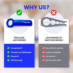 Jar Opener for Seniors with Arthritis, Plastic Jar Lid Opener for Weak Hands, Jar Opener Tool 5.5 inch – Blue