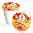 Teavity Organic Hibiscus Tea Pods with Peach, Mango, & Passionfruit - Naturally Decaf Hawaiian Fruit Tea (36 Pods)