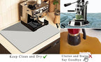 Coffee Mat for Countertops ,Coffee Bar Accessories Fit Under Coffee Maker Espresso Machine, Absorbent Hide Stain Rubber Mat for Countertop ,Dish Drying Mat for Kitchen Counter (Light Gray, 12"x19")