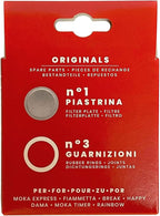 Bialetti 3 Replacement Seals and 1 Filter for 6 Cup Moka Express Blister Pack
