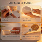 2026 New Electronic Measuring Spoon with LCD Display, Digital Measuring Spoon Scale for 1 Gram to 800 Grams Precision, Food Measuring Scale for Cooking, Baking, Coffee and Pet Portion Control