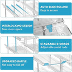 Can Organizer for Pantry, 2 Tier Canned Food Goods Storage Organizer, Clear Soda Can Organizer for Refrigerator Stackable Can Dispenser Rack Holders for Pantry Cabinet Fridge Countertop, Holds 24 Cans
