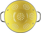Calypso Basics by Reston Lloyd Powder Coated Enameled Colander, 1.5 Quart, Lemon