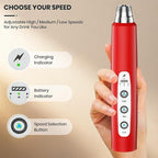 Colarlemo Milk Frother Handheld Rechargeable with Stand, Frother Wand Drink Mixer Electric Whisk for Coffee, Detachable With 3 Stainless Whisks, Hand Mixer for Lattes, Cappuccino, Matcha, Egg, Red
