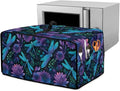 Dragonfly Lotus Print Toaster Oven Cover Compatible with Most Toaster Ovens, Heavy Duty Dust-proof Microwave Oven Cover for Kitchen Counter, Purple (Large-18.5 * 22.5 * 12.99 inches)