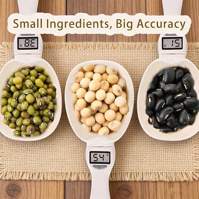 2026 New Electronic Measuring Spoon with LCD Display, Digital Measuring Spoon Scale for 1 Gram to 800 Grams Precision, Food Measuring Scale for Cooking, Baking, Coffee and Pet Portion Control