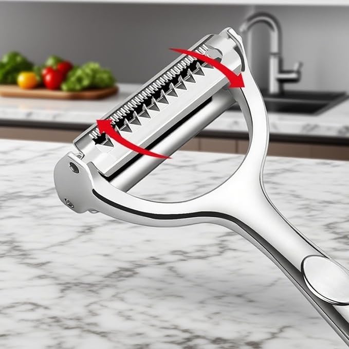 Multifunctional vegetable and fruit peeler - 2-in-1 shredding and peeling device - Peels fruits - Suitable for the kitchen
