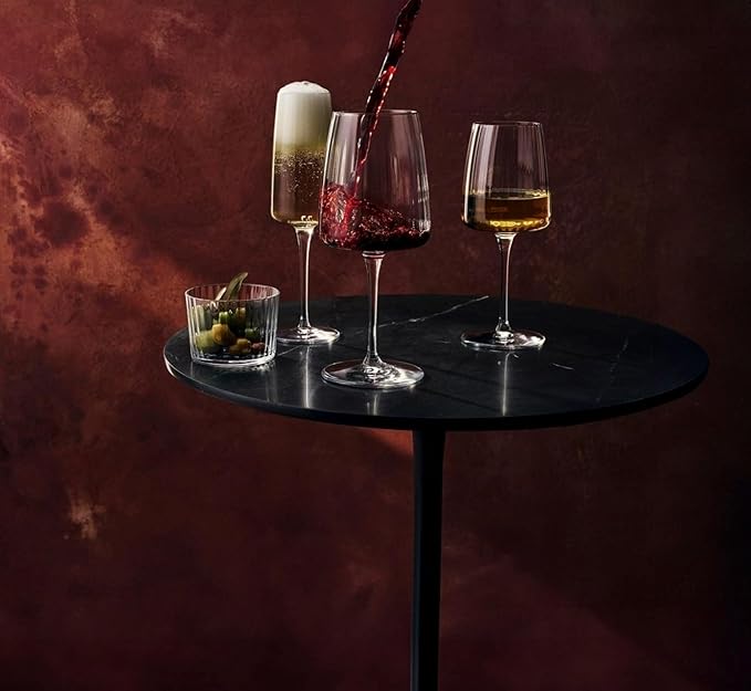 Bormioli Rocco Exclusiva Negroni Glasses, Set of 12-12 Oz. Ribbed Cocktail Tumblers Made in Italy with Star Crystal Glass & XLT Treatment - Stylish Everyday Drinkware, Dishwasher Safe