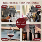 Ultimate Wine Preservation System with Built-In Aerator & Cork-Still Vacuum Tech– Keeps Fresh for 5+ Weeks, Advanced One-Touch Wine Preserver & Saver, No Consumables Needed, Ideal Kit for Connoisseurs