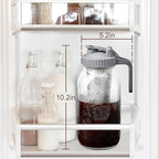 OneDream Cold Brew Coffee Maker, 2 Pack 64oz Stainless Steel Filter Cold Brew Pitcher Jar, No Leaks Cold Brew Mason Jar Coffee Maker, Easy to Clean Cold Coffee Maker