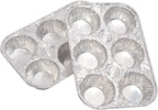 Waytiffer Muffin Pan 6-Cup Cupcake Aluminum Pans Favorite Muffin Tin Size for Baking Cupcakes - Standard Size (6-cup-20Pack)