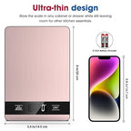 Mik-Nana Food Scale, 11lb Digital Kitchen Scale with LCD Display 6 Units Tare Function, Stainless Steel Weight Grams and Ounces for Baking, Cooking and Meal Prep (Batteries Included)