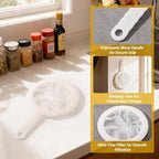 Fine Mesh Strainer with Handle, 80/120 Mesh, 2 Pack, Plastic Fine Strainer for Liquids, Small Colander for Kitchen, Nylon Sieve for Nut Milk, Yogurt, Juice, Coffee, Honey, Tea Leaf Filter